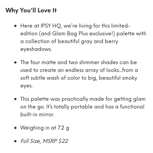 Vineyard Soirée Eyeshadow Palette with Bag New - Picture 3 of 7